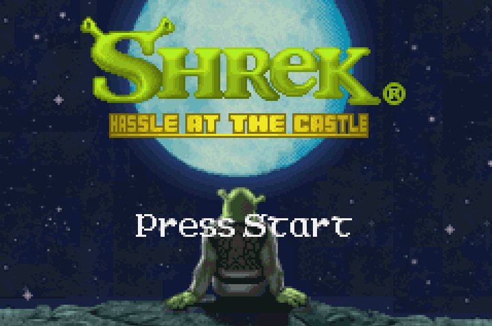 Shrek Hastle at the Castle Title Screen